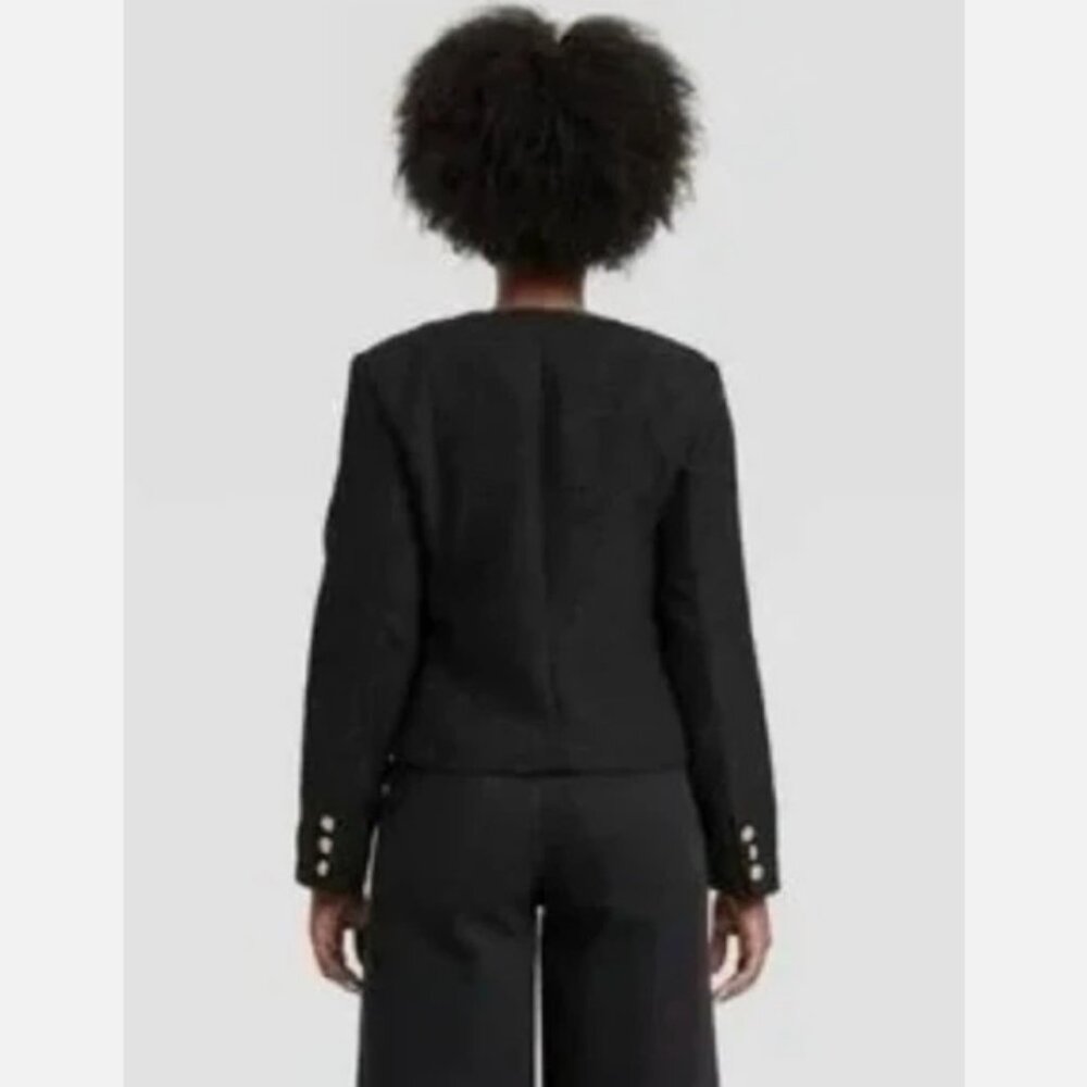 Women's Button-Front Jacket - Universal Thread Black L - Picture 5 of 6